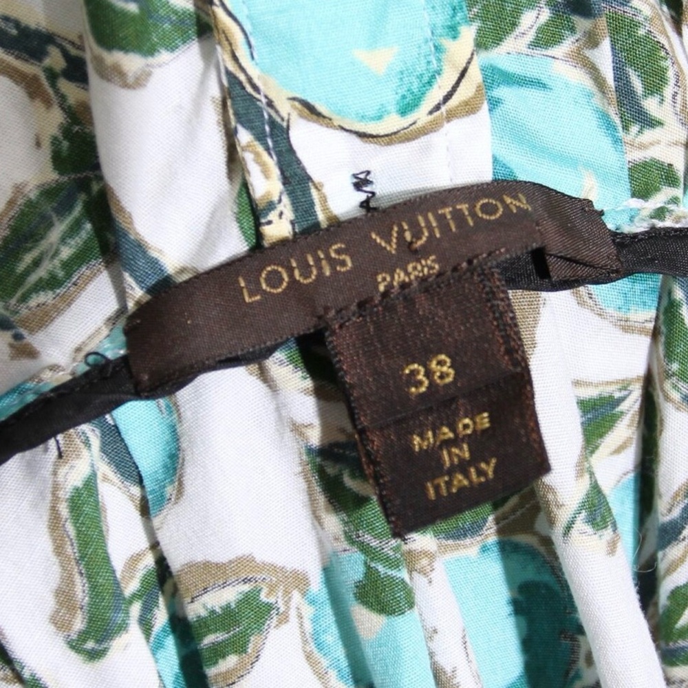 Louis Vuitton Mini Dress Cotton Belted Made in Italy Blue White Size FR 38 US 6 - Picture 15 of 15